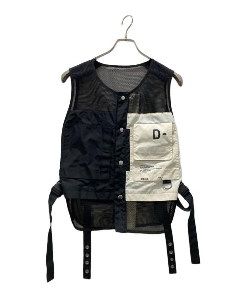 DIESEL（ディーゼル）DIESEL (ディーゼル) ビックバックポケット フィッシングベスト/J-FISHMESH ブラック サイズ:Mの古着・服飾アイテム