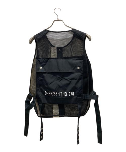 DIESEL（ディーゼル）DIESEL (ディーゼル) ビックバックポケット フィッシングベスト/J-FISHMESH ブラック サイズ:Mの古着・服飾アイテム
