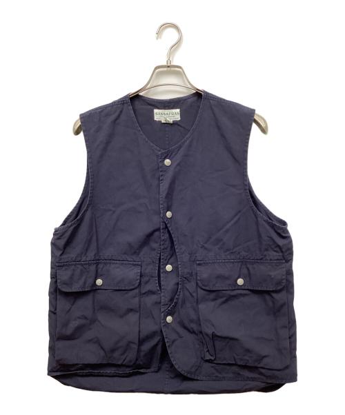 SASSAFRAS（ササフラス）SASSAFRAS (ササフラス) ハーフムーンベスト ネイビー サイズ:Lの古着・服飾アイテム