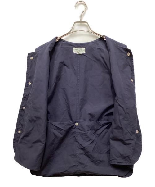 SASSAFRAS（ササフラス）SASSAFRAS (ササフラス) ハーフムーンベスト ネイビー サイズ:Lの古着・服飾アイテム