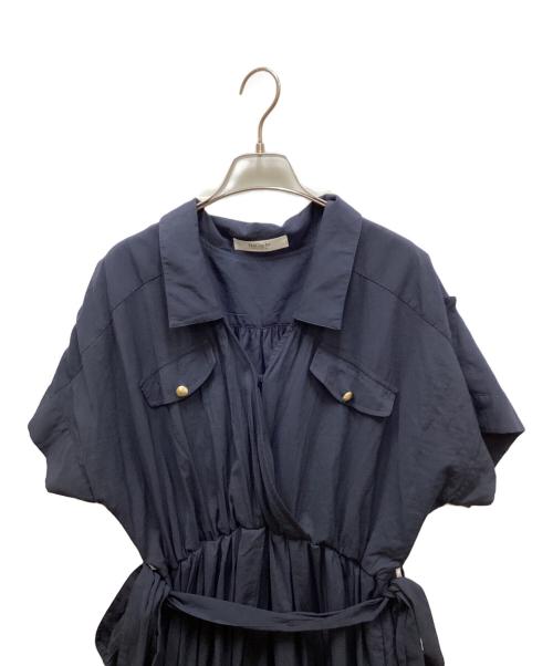HER LIP TO（ハーリップトゥ）HER LIP TO (ハーリップトゥ) Day Dreaming Long Shirt Dress/デイドリーミングロングシャツドレス ネイビー サイズ:Mの古着・服飾アイテム
