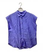 NOLLEY'Sノーリーズ）の古着「シアースラブ半袖パール釦2wayシャツ」｜ブルー
