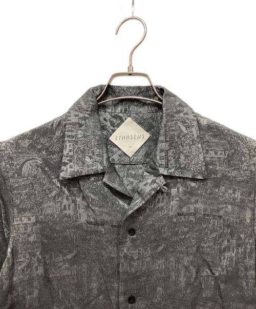 ETHOSENS（エトセンス）ETHOSENS (エトセンス) Jaquard SS shirt グレー サイズ:1の古着・服飾アイテム