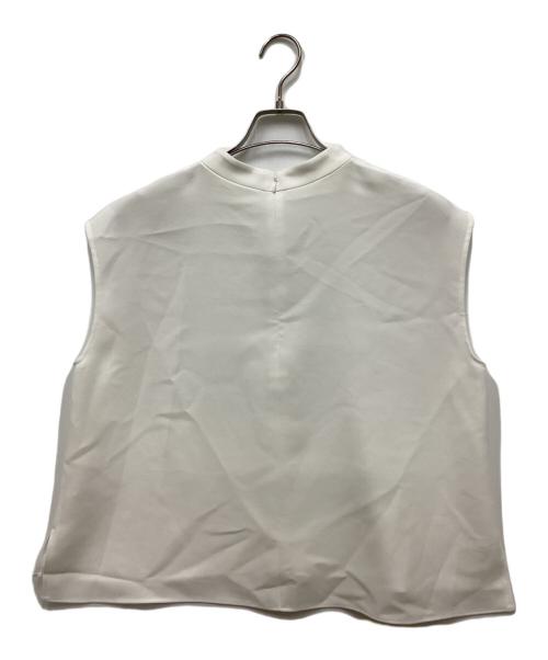 Aveniretoile（アベニールエトワール）Aveniretoile (アベニールエトワール) セラテリーダブルクロスハイネックブラウス ホワイト サイズ:Mの古着・服飾アイテム