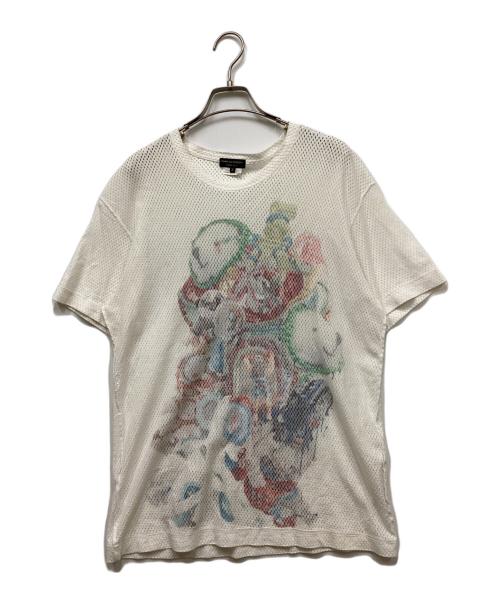 COMME des GARCONS HOMME PLUS（コムデギャルソンオムプリュス）COMME des GARCONS HOMME PLUS (コムデギャルソンオムプリュス) メッシュカットソー ホワイト サイズ:Mの古着・服飾アイテム