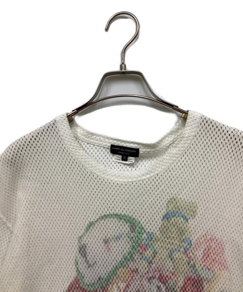 COMME des GARCONS HOMME PLUS（コムデギャルソンオムプリュス）COMME des GARCONS HOMME PLUS (コムデギャルソンオムプリュス) メッシュカットソー ホワイト サイズ:Mの古着・服飾アイテム