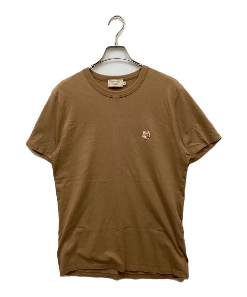 maison kitsune（メゾンキツネ）maison kitsune (メゾンキツネ) キツネワッペンＴシャツ ブラウン サイズ:Mの古着・服飾アイテム