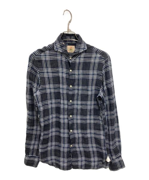 GUY ROVER（ギローバー）GUY ROVER (ギローバー) チェックシャツ ネイビー サイズ:Sの古着・服飾アイテム