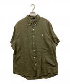 POLO RALPH LAURENポロ・ラルフローレン）の古着「リネンシャツ」｜グリーン