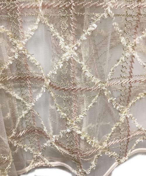 Snidel（スナイデル）Snidel (スナイデル) チェックシアーボリュームスカート ベージュの古着・服飾アイテム