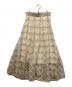 Snidel（スナイデル）の古着「チェックシアーボリュームスカート」｜ベージュ
