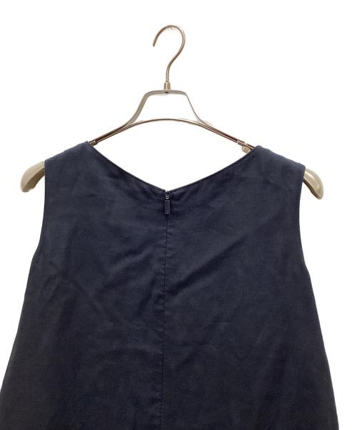 Rene（ルネ）Rene (ルネ) ノースリーブ切替ワンピース ネイビー サイズ:34の古着・服飾アイテム
