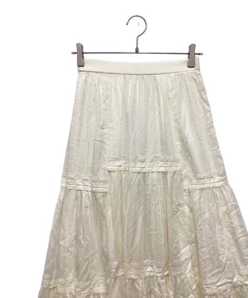 GRACE CONTINENTAL（グレースコンチネンタル）GRACE CONTINENTAL (（グレースコンチネンタル) ロングスカート ホワイト サイズ:36の古着・服飾アイテム