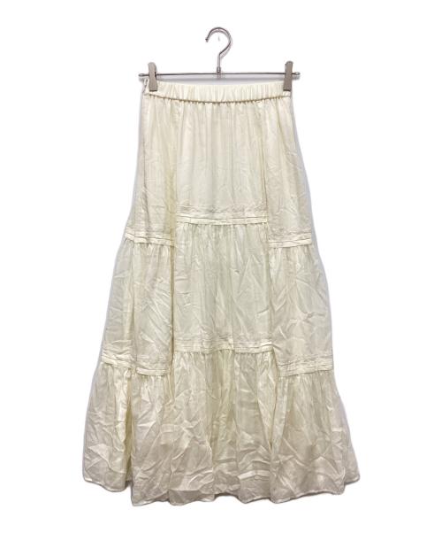GRACE CONTINENTAL（グレースコンチネンタル）GRACE CONTINENTAL (（グレースコンチネンタル) ロングスカート ホワイト サイズ:36の古着・服飾アイテム