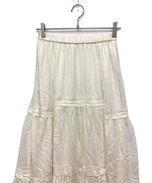 GRACE CONTINENTAL（グレースコンチネンタル）GRACE CONTINENTAL (（グレースコンチネンタル) ロングスカート ホワイト サイズ:36の古着・服飾アイテム