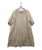 JOURNAL STANDARD relumeジャーナルスタンダード レリューム）の古着「リネンコットンラグランギャザーワンピース」｜ベージュ