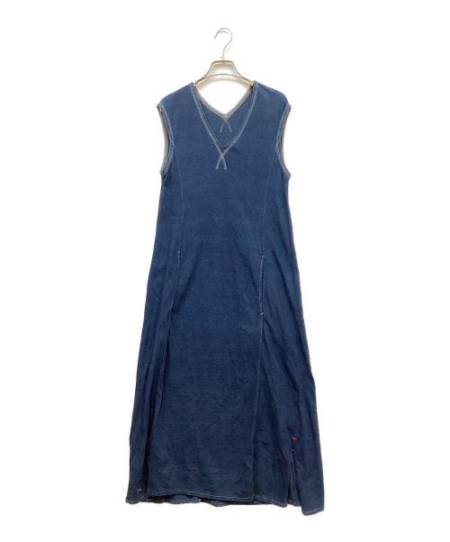 45R（フォーティファイブ・アール）45R (フォーティファイブ・アール) ノースリーブワンピース インディゴ サイズ:2の古着・服飾アイテム