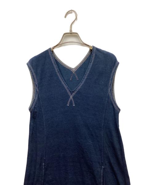 45R（フォーティファイブ・アール）45R (フォーティファイブ・アール) ノースリーブワンピース インディゴ サイズ:2の古着・服飾アイテム