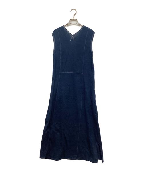 45R（フォーティファイブ・アール）45R (フォーティファイブ・アール) ノースリーブワンピース インディゴ サイズ:2の古着・服飾アイテム