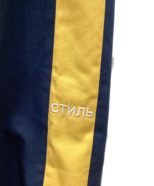 HERON PRESTON（ヘロンプレストン）HERON PRESTON (ヘロンプレストン) サイドラインチノパンツ ネイビー サイズ:Mの古着・服飾アイテム