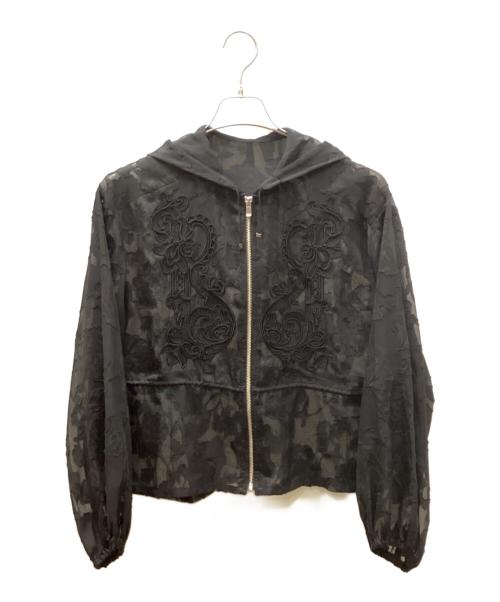 GRACE CONTINENTAL（（グレースコンチネンタル）GRACE CONTINENTAL (（グレースコンチネンタル) オパールプリントブルゾン ブラック サイズ:36の古着・服飾アイテム