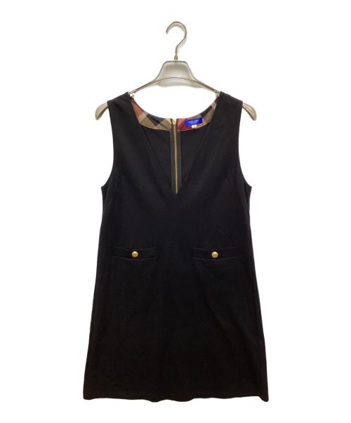 BLUE LABEL CRESTBRIDGE（ブルーレーベルクレストブリッジ）BLUE LABEL CRESTBRIDGE (ブルーレーベルクレストブリッジ) ノースリーブワンピース ブラック サイズ:38の古着・服飾アイテム