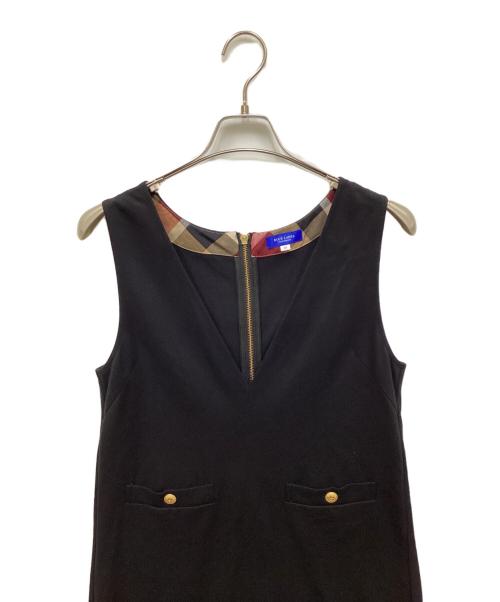 BLUE LABEL CRESTBRIDGE（ブルーレーベルクレストブリッジ）BLUE LABEL CRESTBRIDGE (ブルーレーベルクレストブリッジ) ノースリーブワンピース ブラック サイズ:38の古着・服飾アイテム