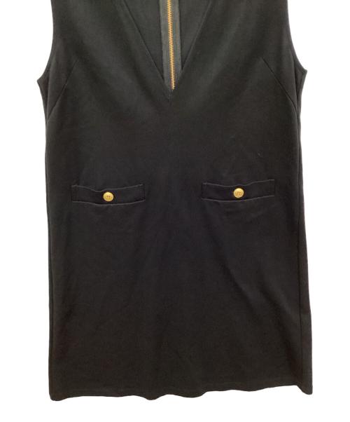 BLUE LABEL CRESTBRIDGE（ブルーレーベルクレストブリッジ）BLUE LABEL CRESTBRIDGE (ブルーレーベルクレストブリッジ) ノースリーブワンピース ブラック サイズ:38の古着・服飾アイテム