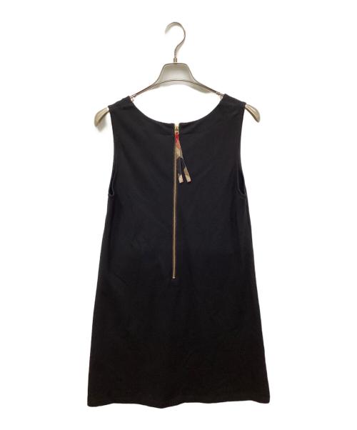 BLUE LABEL CRESTBRIDGE（ブルーレーベルクレストブリッジ）BLUE LABEL CRESTBRIDGE (ブルーレーベルクレストブリッジ) ノースリーブワンピース ブラック サイズ:38の古着・服飾アイテム