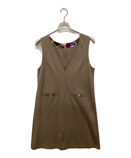 BLUE LABEL CRESTBRIDGE（ブルーレーベルクレストブリッジ）BLUE LABEL CRESTBRIDGE (ブルーレーベルクレストブリッジ) ノースリーブワンピース ベージュ サイズ:38の古着・服飾アイテム