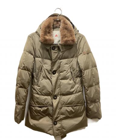 【極美品】　PEUTEREY ダウンジャケット　ラビットファー レッキスラビットファー付きベルテッドダウン【HURRICANE KL JP