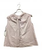 HER LIP TOハーリップトゥ）の古着「Back Front Ribbon Blouse/バックフロントリボンブラウス」｜ピンク