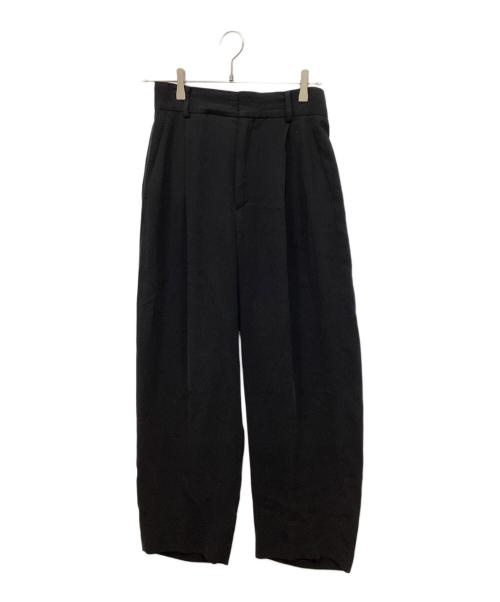6(ROKU) BEAUTY&YOUTH（ロク ビューティーアンドユース）6(ROKU) BEAUTY&YOUTH (ロク ビューティーアンドユース) GEORGETTE TUCK PANTS/タックパンツ ブラック サイズ:36の古着・服飾アイテム
