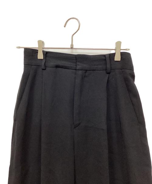 6(ROKU) BEAUTY&YOUTH（ロク ビューティーアンドユース）6(ROKU) BEAUTY&YOUTH (ロク ビューティーアンドユース) GEORGETTE TUCK PANTS/タックパンツ ブラック サイズ:36の古着・服飾アイテム