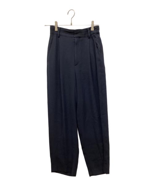 6(ROKU) BEAUTY&YOUTH（ロク ビューティーアンドユース）6(ROKU) BEAUTY&YOUTH (ロク ビューティーアンドユース) GEORGETTE TUCK PANTS/タックパンツ ネイビー サイズ:34の古着・服飾アイテム