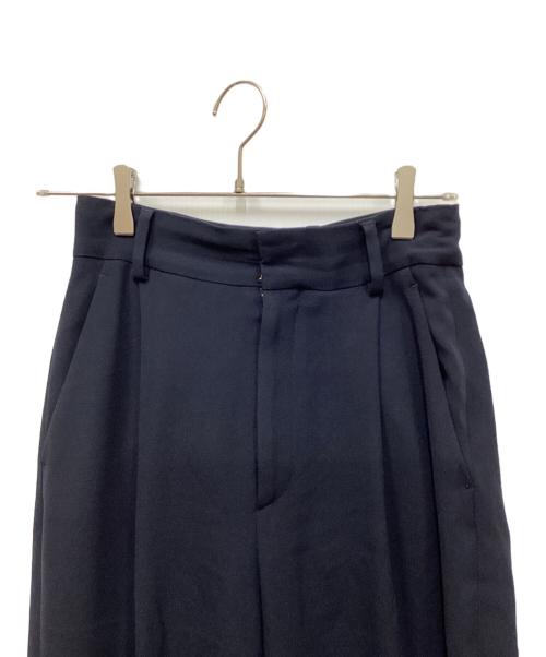 6(ROKU) BEAUTY&YOUTH（ロク ビューティーアンドユース）6(ROKU) BEAUTY&YOUTH (ロク ビューティーアンドユース) GEORGETTE TUCK PANTS/タックパンツ ネイビー サイズ:34の古着・服飾アイテム
