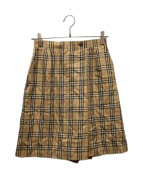 Burberry's（バーバリー）Burberry's (バーバリー) チェックスカート ベージュ サイズ:9の古着・服飾アイテム