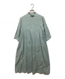 MOTHERHOUSE（マザーハウス）の古着「フロント タック ワンピース」｜ブルー