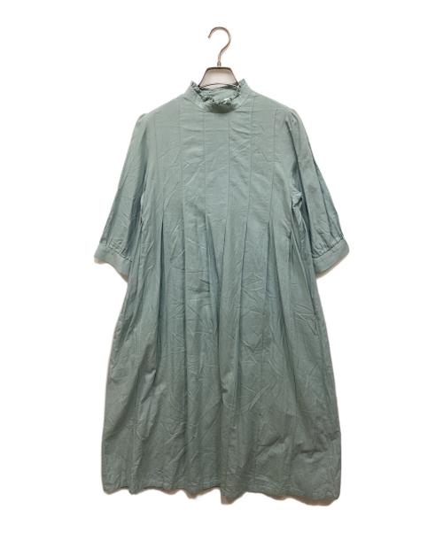 MOTHERHOUSE（マザーハウス）MOTHERHOUSE (マザーハウス) フロント タック ワンピース ブルー サイズ:Freeの古着・服飾アイテム
