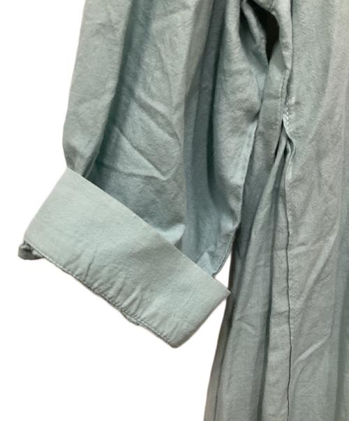 MOTHERHOUSE（マザーハウス）MOTHERHOUSE (マザーハウス) フロント タック ワンピース ブルー サイズ:Freeの古着・服飾アイテム