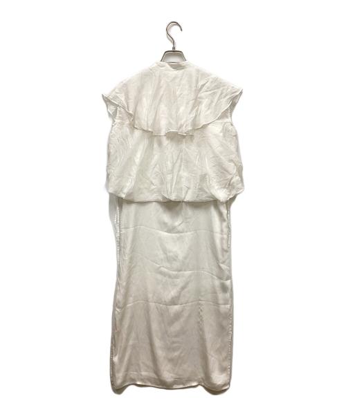 Lily Brown（リリーブラウン）Lily Brown (リリーブラウン) フリルトップサテンワンピースセット LWFO224005 レディース ホワイト サイズ:Fの古着・服飾アイテム