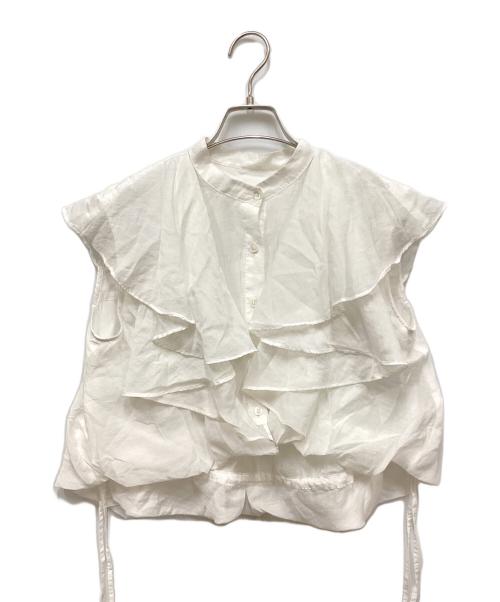 Lily Brown（リリーブラウン）Lily Brown (リリーブラウン) フリルトップサテンワンピースセット LWFO224005 レディース ホワイト サイズ:Fの古着・服飾アイテム