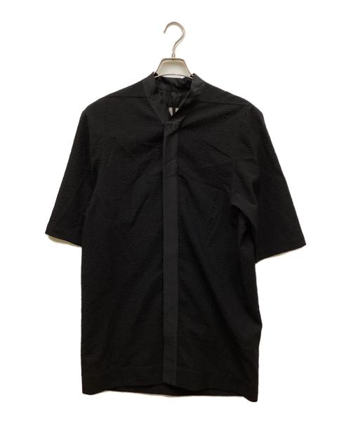 RICK OWENS（リックオウエンス）RICK OWENS (リックオウエンス) HALF SLEEVE LONG SHIRTS/ハーフスリーブロングシャツ ブラック サイズ:38の古着・服飾アイテム