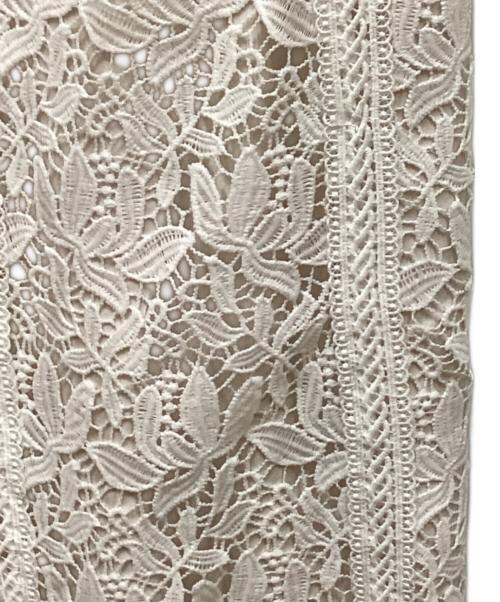 MERCURY DUO（マーキュリーデュオ）MERCURY DUO (マーキュリーデュオ) Iラインケミカルレースドッキング風ワンピース ホワイト サイズ:Sの古着・服飾アイテム