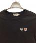 中古・古着 maison kitsune (メゾンキツネ) ダブルフォックスヘッドパッチTシャツ ブラック サイズ:M：7000円