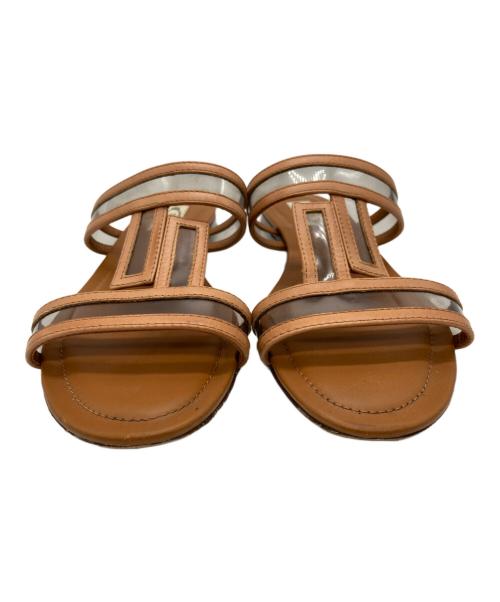 TOD'S（トッズ）TOD'S (トッズ) クリアストラップ切替サンダル ブラウン サイズ:38の古着・服飾アイテム
