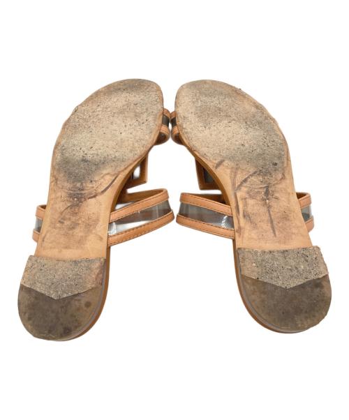 TOD'S（トッズ）TOD'S (トッズ) クリアストラップ切替サンダル ブラウン サイズ:38の古着・服飾アイテム