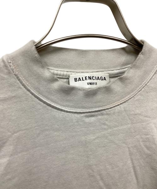 BALENCIAGA（バレンシアガ）BALENCIAGA (バレンシアガ) METAL LOGO CRASHED S/S TEE/メタルロゴクラッシュTシャツ グレー サイズ:Lの古着・服飾アイテム