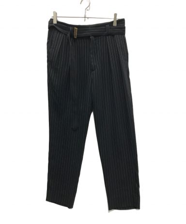 中古・古着通販】CULLNI (クルニ) ピンストライプベルテッドパンツ