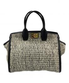 Salvatore Ferragamo（サルヴァトーレ フェラガモ）の古着「THE STUDIOトートバッグ」｜ホワイト